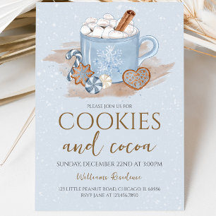 Convites Festa de Natal com Biscoitos e Cacau