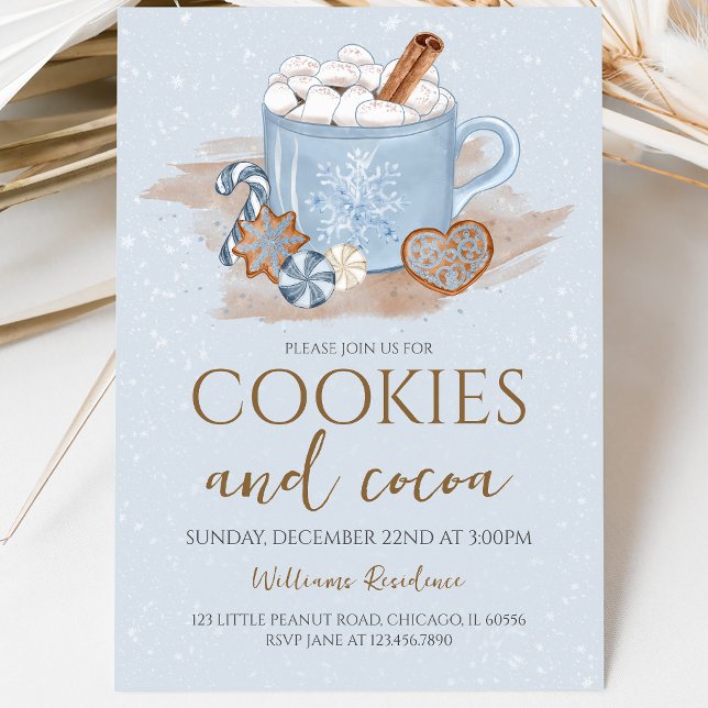 Convites Festa de Natal com Biscoitos e Cacau (Criador carregado)