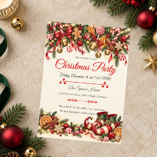Convites Festa de Natal com Cana de Açúcar Caprichosa