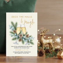 Festa de Natal com Champanhe Deck the Halls