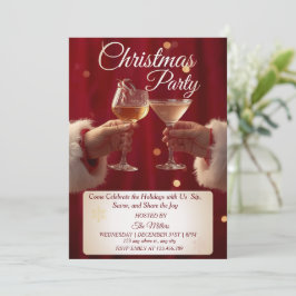 Convites Festa de Natal com Coquetel Jingle And Mingle