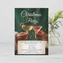 Convites Festa de Natal com Coquetel Jingle And Mingle
