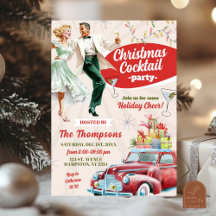 Festa de Natal com Coquetel Retro Vintage de Féria