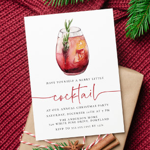 Convites Festa de Natal com Coquetel Sangria Alegre