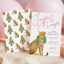 Festa de Natal com Leãozinho Préppy em Aquarela