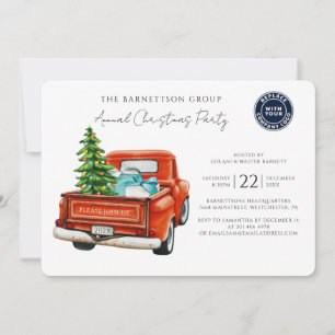 Convites Festa de Natal com Logotipo de Negócios Personaliz