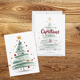 Convites Festa de Natal com Pincelada Contemporânea