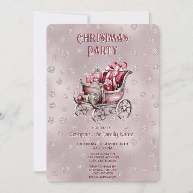 Convites Festa de Natal com presentes (Frente)