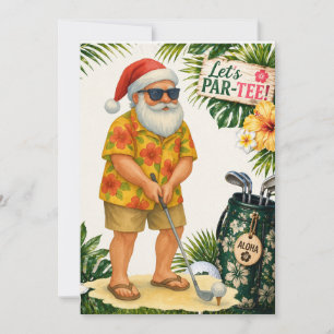 Convites Festa de Natal com tema de Golfe Havaí