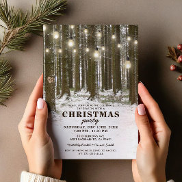 Convites Festa de Natal Corporativa de Inverno Rústico
