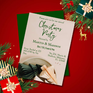 Convites Festa de Natal corporativa minimalista e elegante