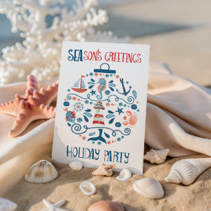 Convites Festa de Natal Costeira do Ornamento do Mar Náutic