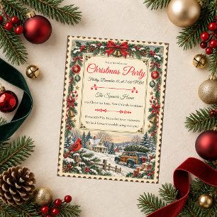 Convites Festa de Natal Country Vintage