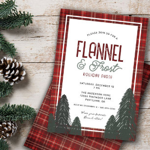 Convites Festa de Natal Cozy Flannel e Frost