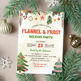 Convites Festa de Natal Cozy Flannel e Frost