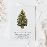 Convites Festa de Natal da Árvore de Natais vintages de Aqu<br><div class="desc">Celebre o feriado com o nosso encantador convite de festas de Natal personalizável, mostrando uma árvore de Natal de cor-d-água, ao estilo vintage, enfeitiçada com enfeites ricos de vermelho e ouro. Essa elegante design traz um toque de nostalgia e calor, fazer perfeito para reuniões festivas. Personalize o convite sem esforço...</div>