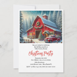 Convites Festa de Natal da Casa Farmária e Caminhão Vermelh