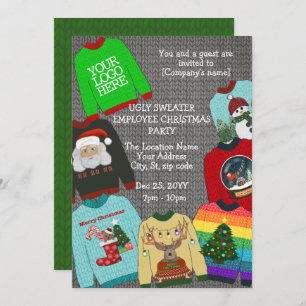 Convites Festa de Natal da Companhia de Doce Feia de Adição