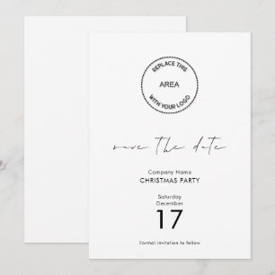 Convites Festa de Natal da Companhia de Logotipo Mínimo Sal