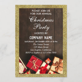 Convites Festa de Natal da Companhia Festiva Oferece Dourad