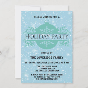 Convites Festa de Natal da Elegant Blue Company - neve