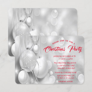 Convites Festa de Natal da Empresa de Bolas de Natal de Pra