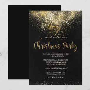 Convites Festa de Natal da Empresa de Confetes Dourados Ele