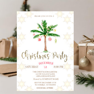 Convites Festa de Natal da Empresa Palmeira Árvore de Natal