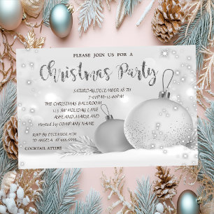 Convites Festa de Natal da Empresa Stylish Christmas Balls