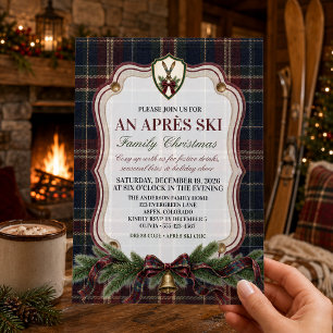 Convites Festa de Natal da Família Préppy Après Ski