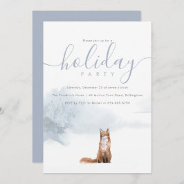 Convites Festa de Natal da Família Woodland Fox