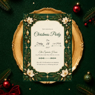 Convites Festa de Natal da Magnólia Esmeralda