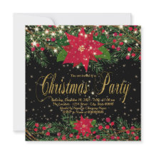 Festa de Natal da Poinsettia Vermelha Rústica