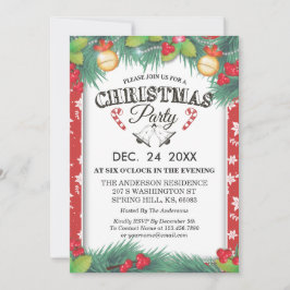 Convites Festa de Natal da Reunião da Família de Feriados S