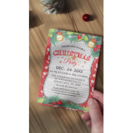 Convites Festa de Natal da Reunião da Família de Feriados S