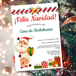 Convites Festa de Natal da Santa Ceia de Nochebuena Espanho