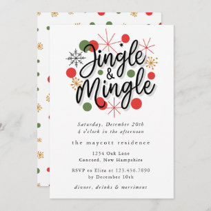 Convites Festa de Natal da Typografia Fun Jingle and Mingle
