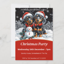 Festa de Natal Dachshances e Snowman