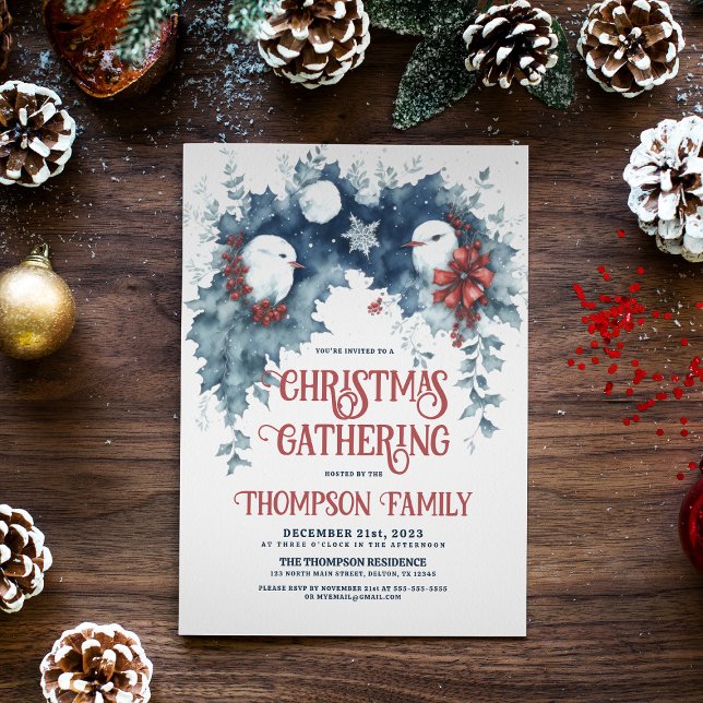 Convites Festa de Natal das Aves de inverno (Criador carregado)