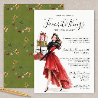 Convites Festa de Natal das Coisas Favoritas com Estilo Ele