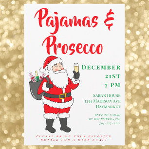 Convites Festa de Natal das Senhoras de Pijama e Prosecco