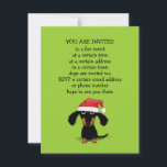 Convites Festa de Natal de Clause de Dachshund Santa<br><div class="desc"></div>