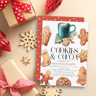 Convites Festa de Natal de Cookies e Cacau