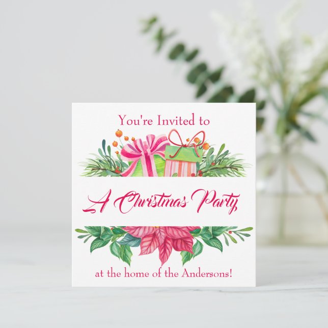 Convites Festa de Natal de Eleição de Natal (Em pé/Frente)