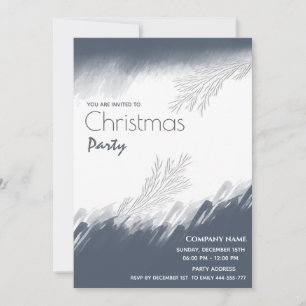Convites Festa de Natal de empresa de aquarela minimalista