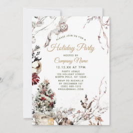 Convites Festa de Natal de Feriado Corporativo da Floresta