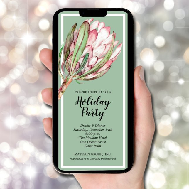 Convites Festa de Natal de Férias Chic Floral (Chic Floral Holiday Christmas Party Invitations - INSTANT DOWNLOAD and/or PRINTED)