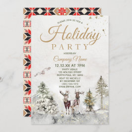 Convites Festa de Natal de Férias Corporativas de Animais d