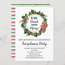 Convites Festa de Natal de Férias de Natal de Friendsmas