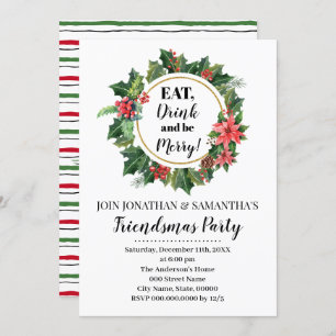 Convites Festa de Natal de Férias de Natal de Friendsmas